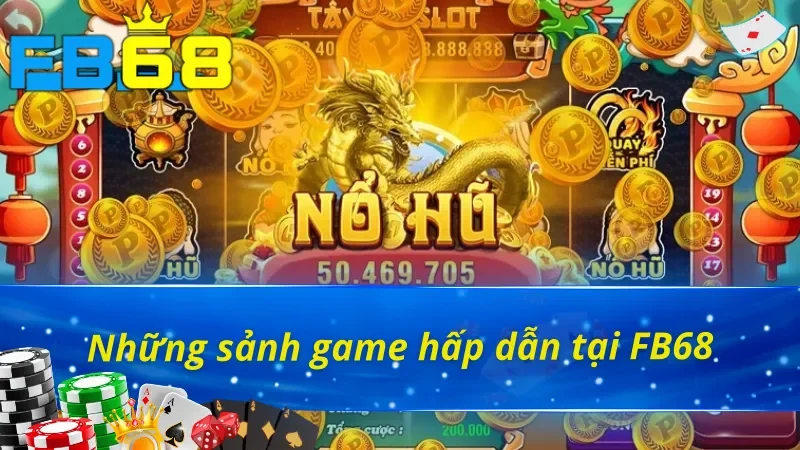 Sảnh game đa dạng tại nổ hũ FB68